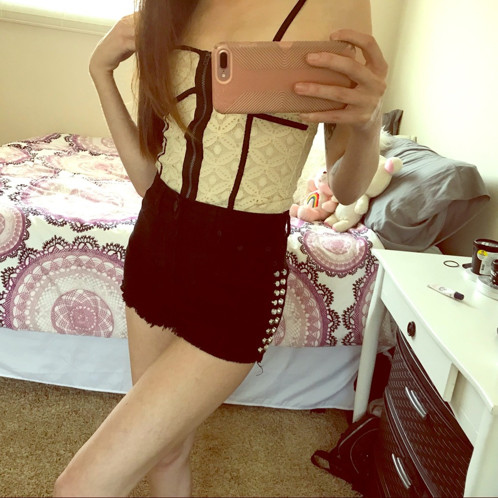 BDG High Rise Cheeky Black Shorts